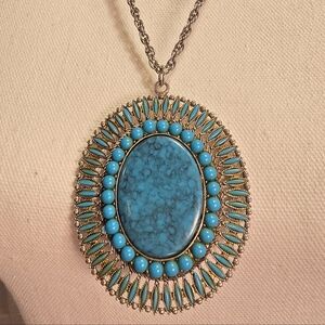 Turquoise Color Pendant Necklace